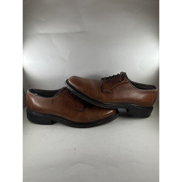 Allen Edmonds Men’s Brown Leeds Oxford Cap Toe Leather Pebble Grain Size 10 C - Picture 3 of 8